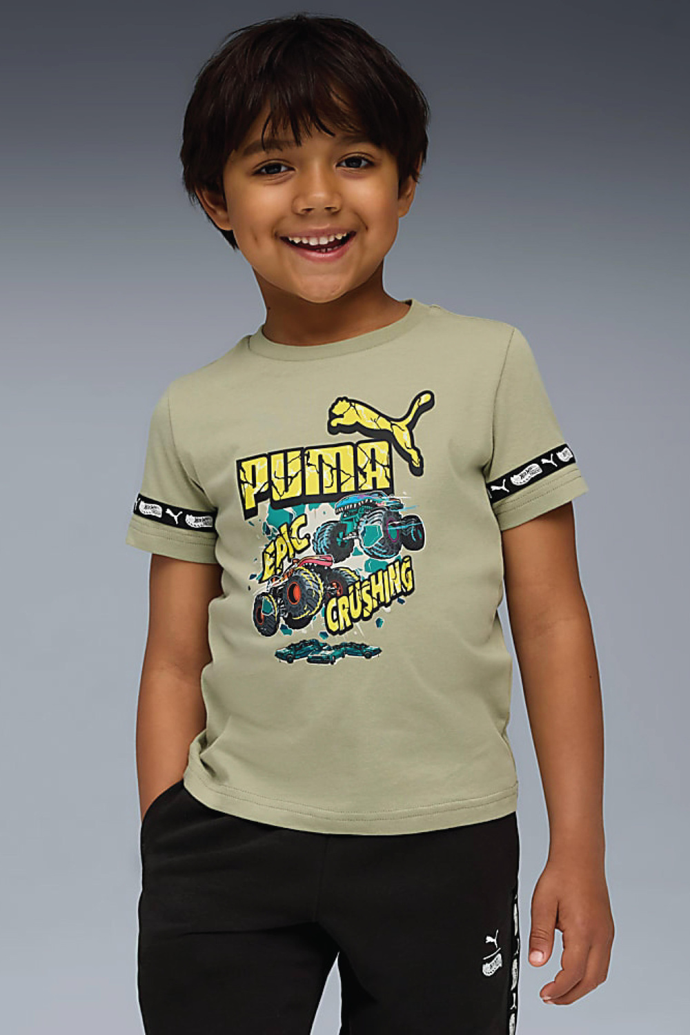 Puma X Hot Wheels Çocuk Açık Yeşil T-Shirt	