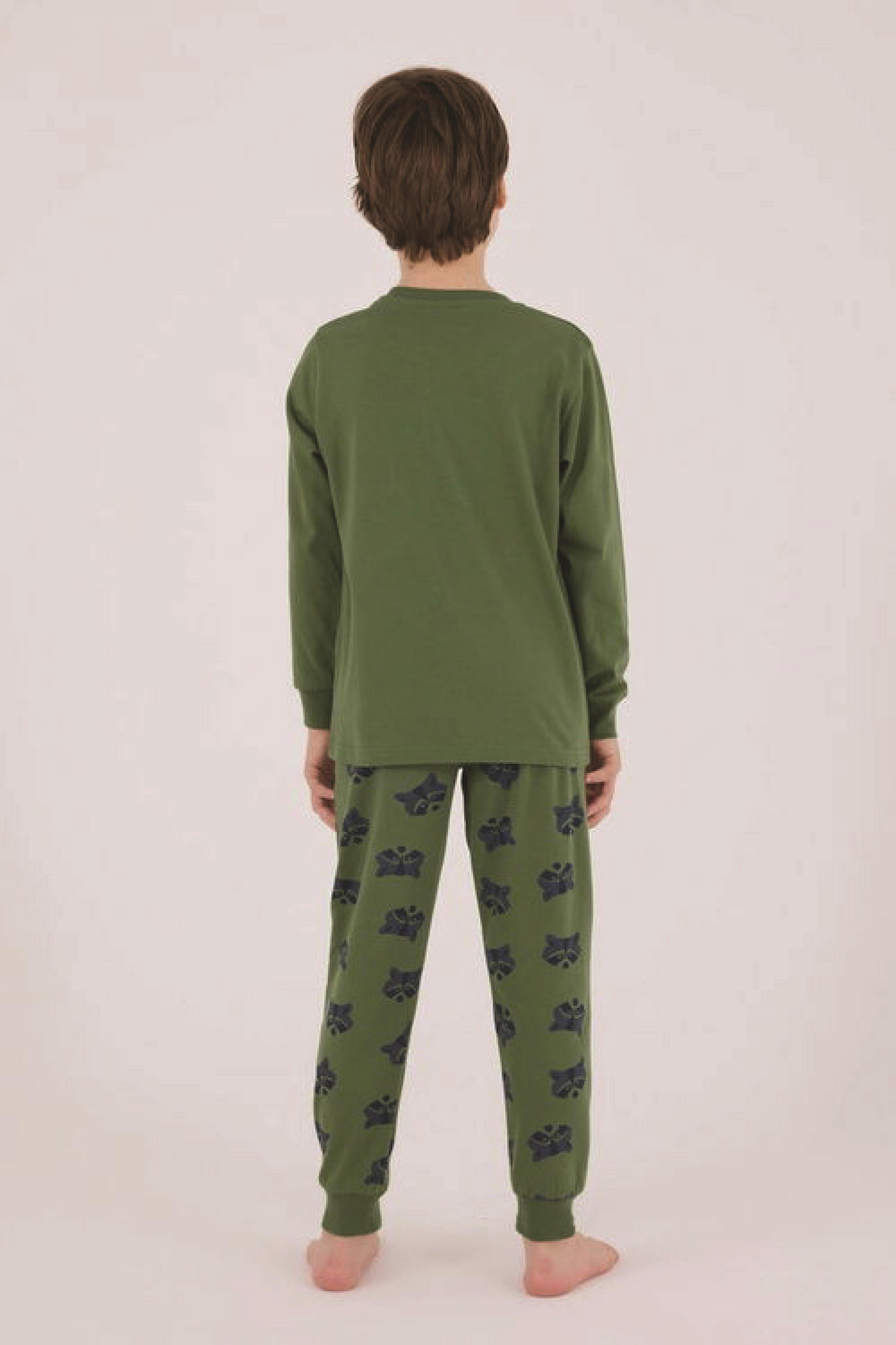 Rolypoly Erkek Çocuk Koyu Yeşil Pijama Takımı