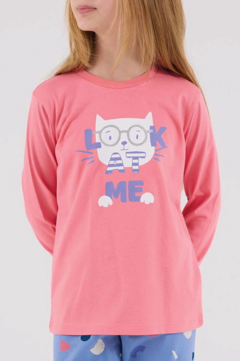 Rolypoly Kız Çocuk Neon Pembe Pijama Takımı