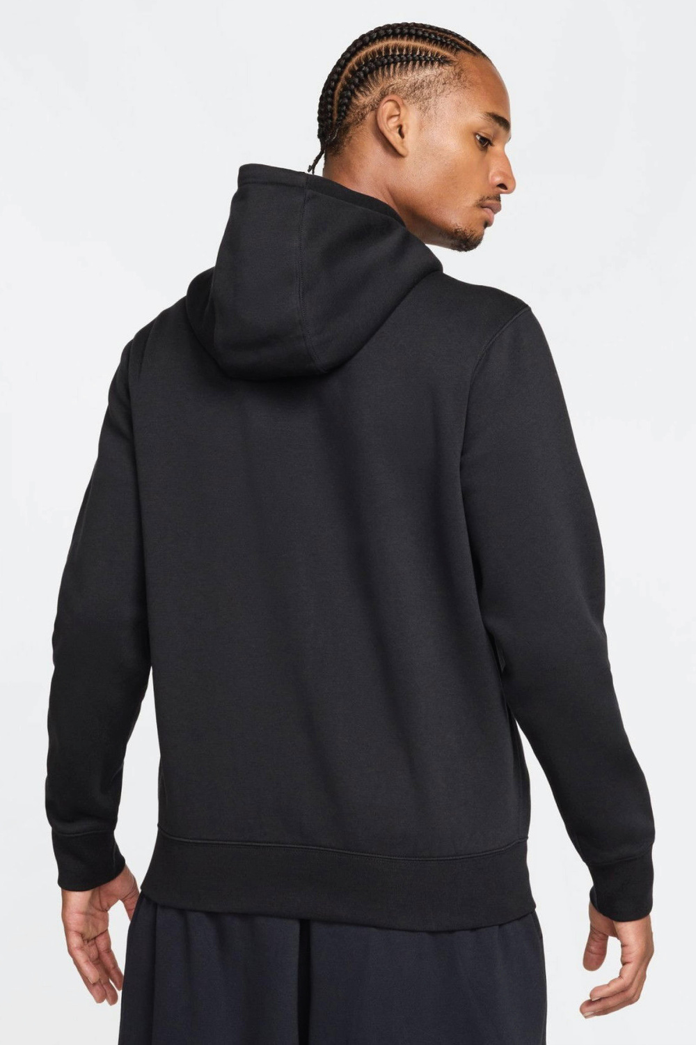 Nike Club BB FZ Hoodie – Erkek Tam Boy Fermuarlı Siyah Kapüşonlu Sweatshirt