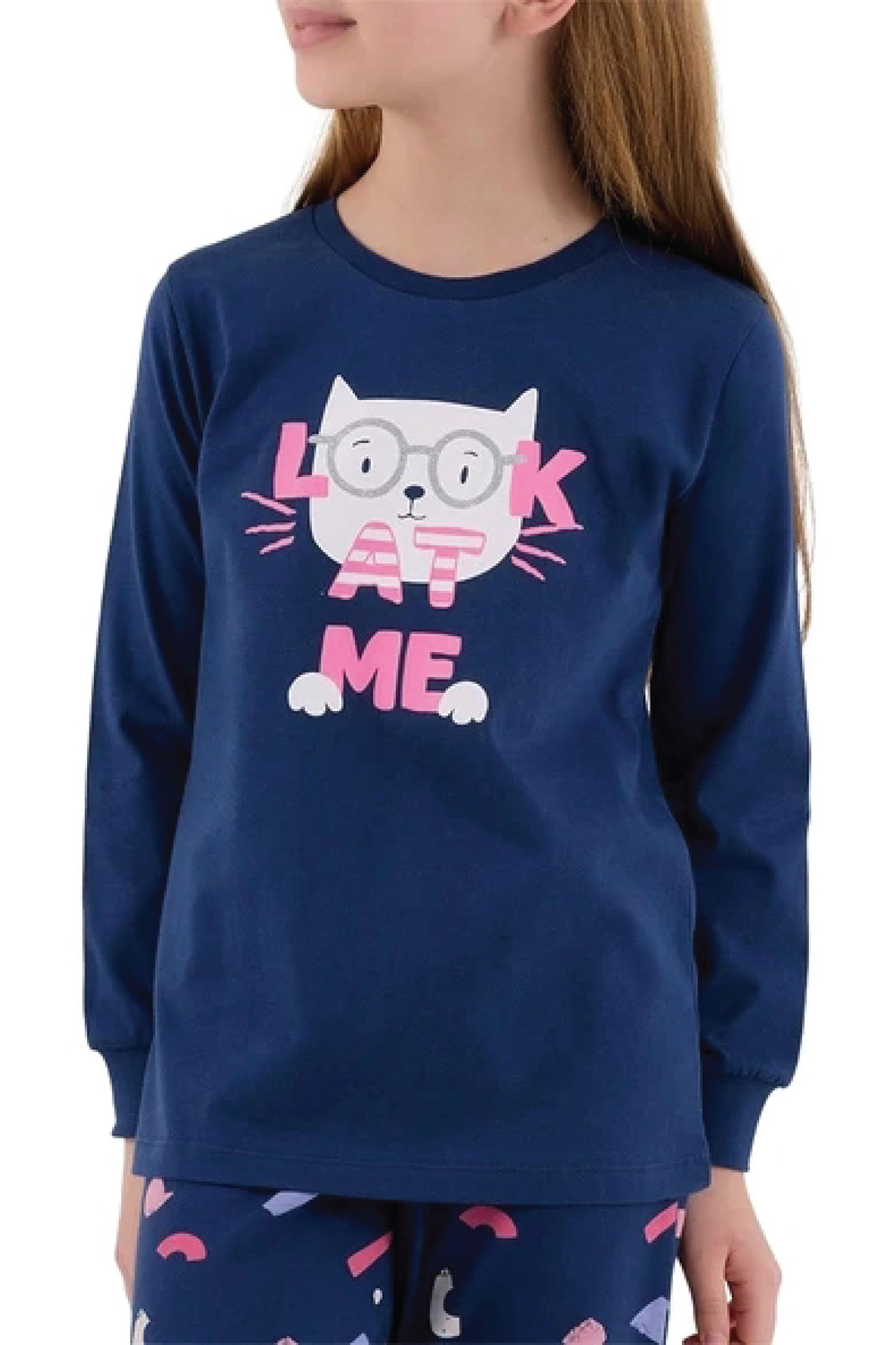 Rolypoly Kız Çocuk İndigo Pijama Takımı