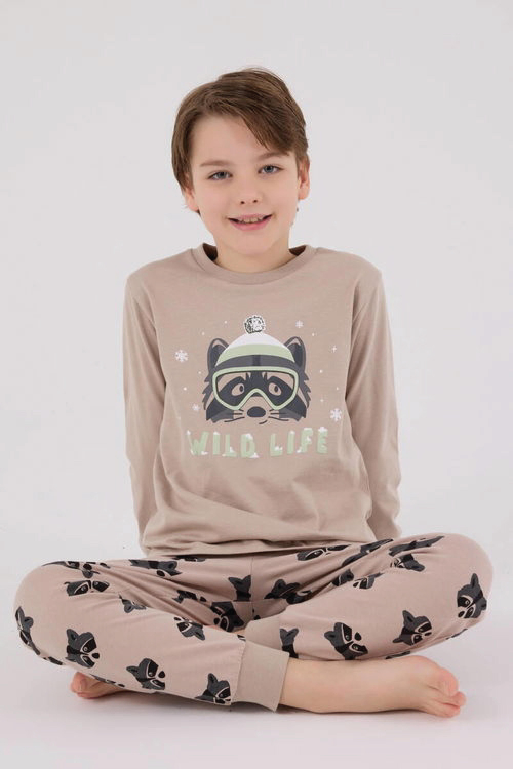Rolypoly Erkek Çocuk Kum Beji Pijama Takımı