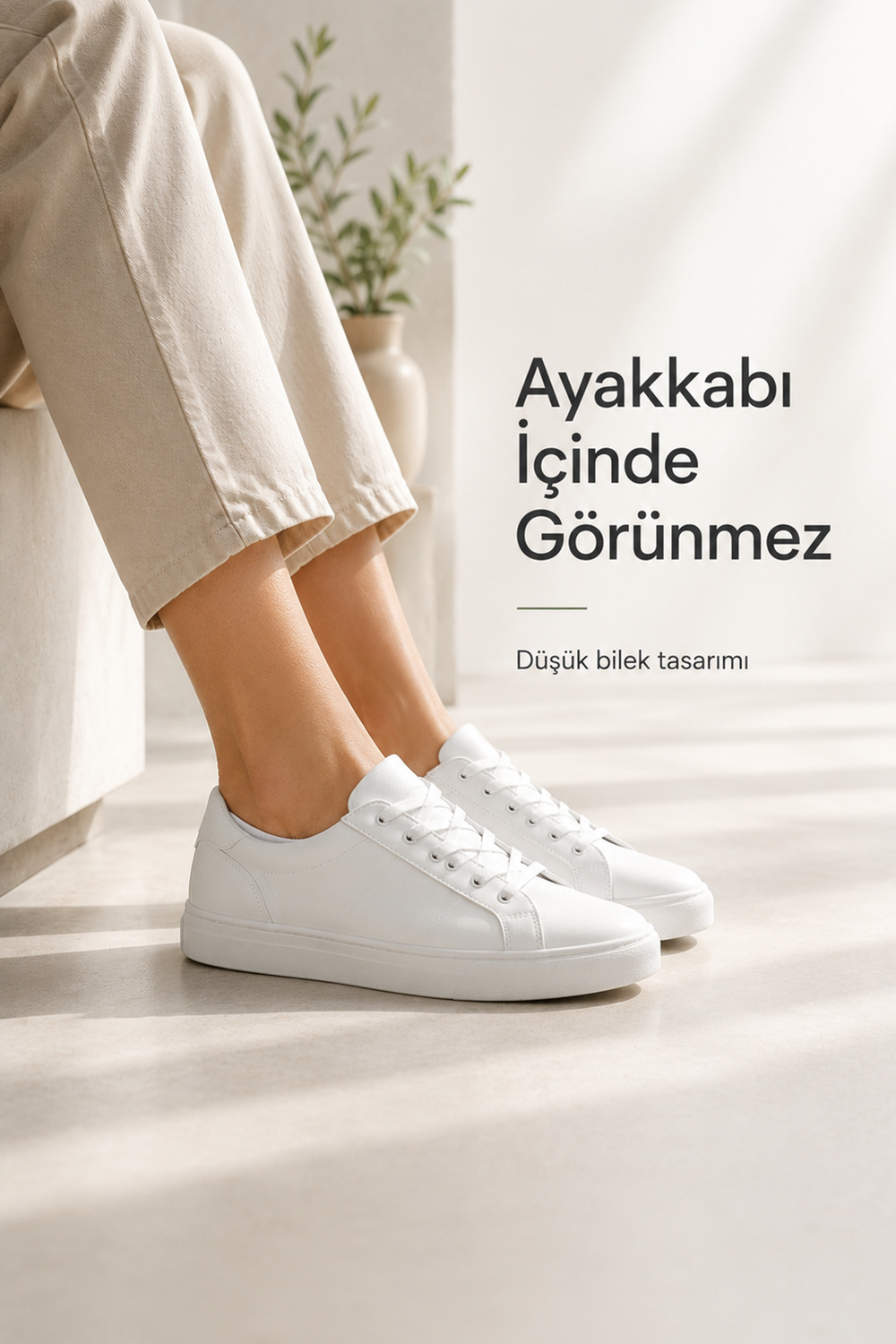 12 Li paket Penye Dikişsiz Kadın Beyaz Patik Çorap