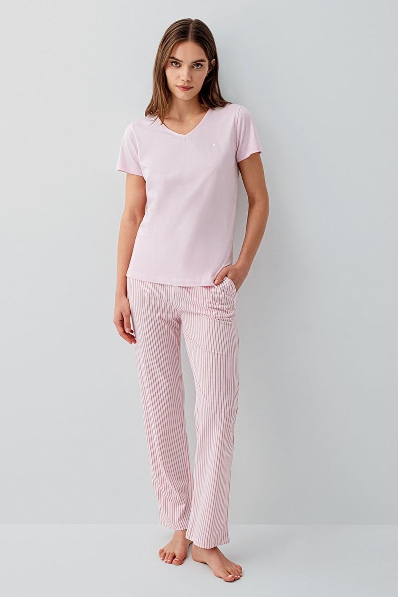 Kadın Pembe Pijama Takım