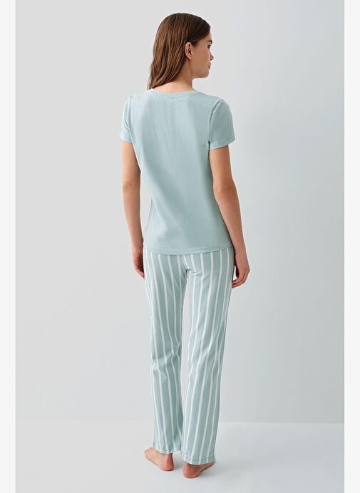 Kadın Yeşil Pijama Takım