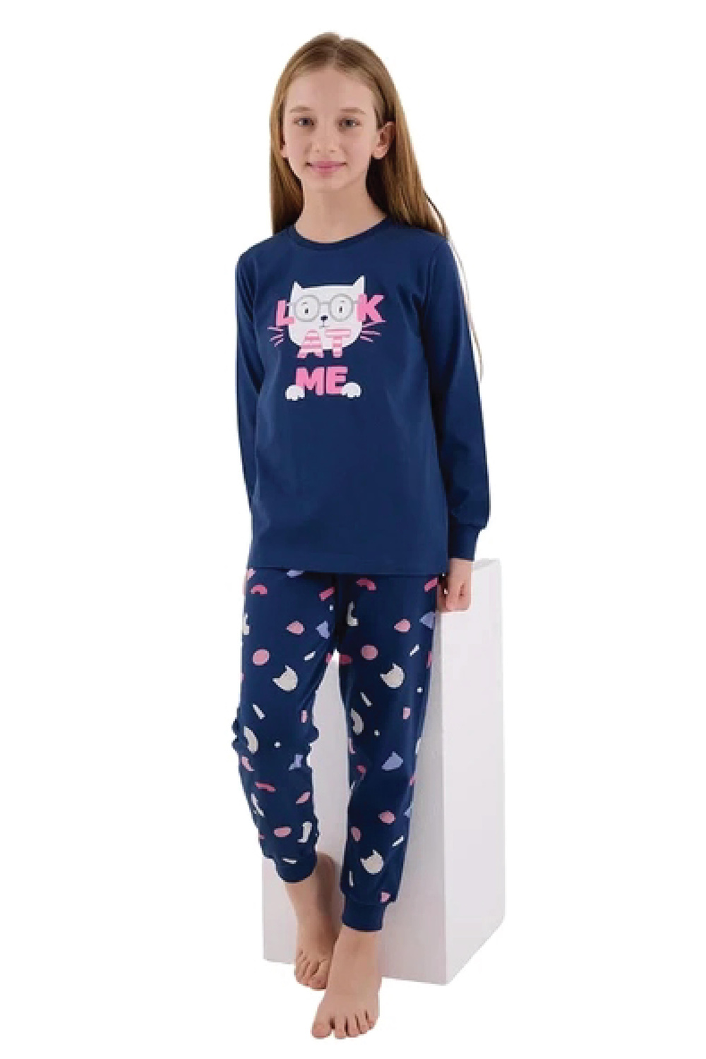 Rolypoly Kız Çocuk İndigo Pijama Takımı