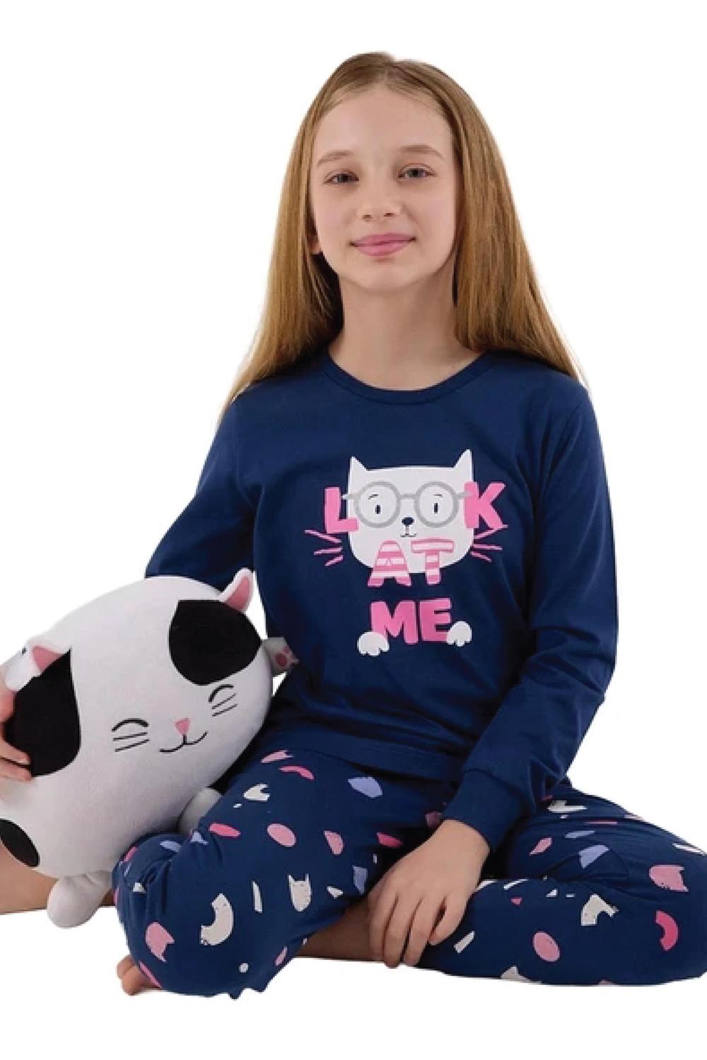 Rolypoly Kız Çocuk İndigo Pijama Takımı