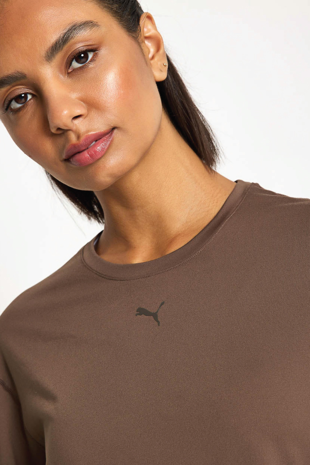 Puma Cloudspun Relaxed Tee Oversızed Kahve Renkli Tişört
