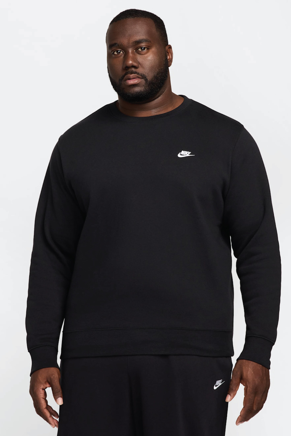 Nike Club Fleece Crew Erkek Siyah Sweatshirt