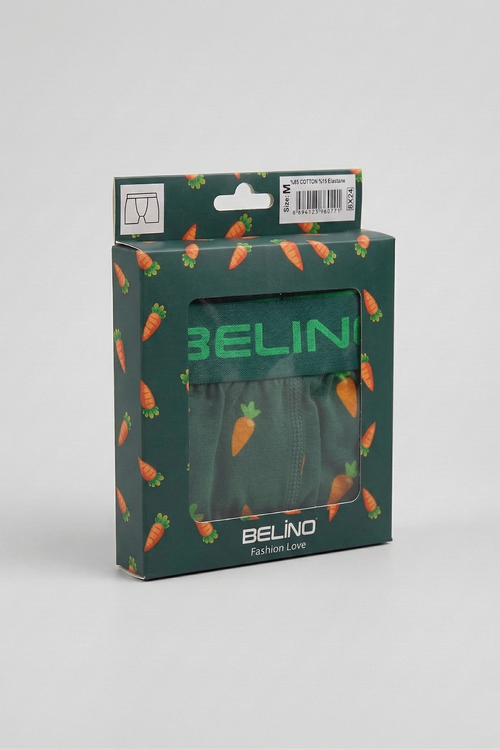  Desenli Erkek Boxer- Carrot Charm