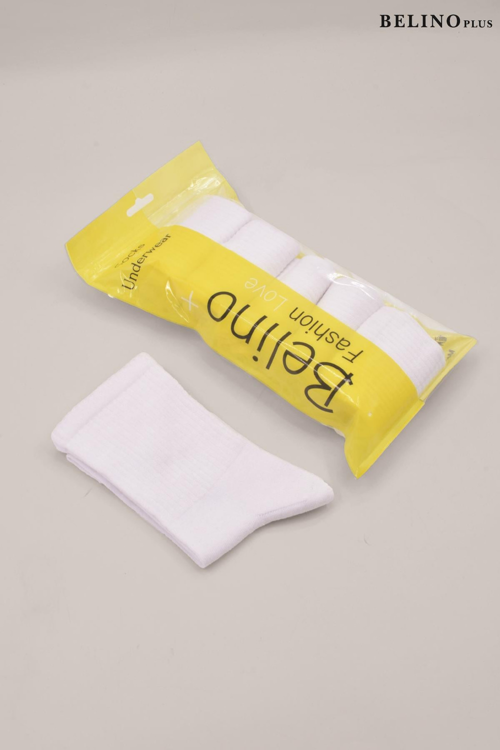 Düz Beyaz Ribanalı Erkek Soket Çorap Nefes Alan Penye Pamuklu 5 Li Paket