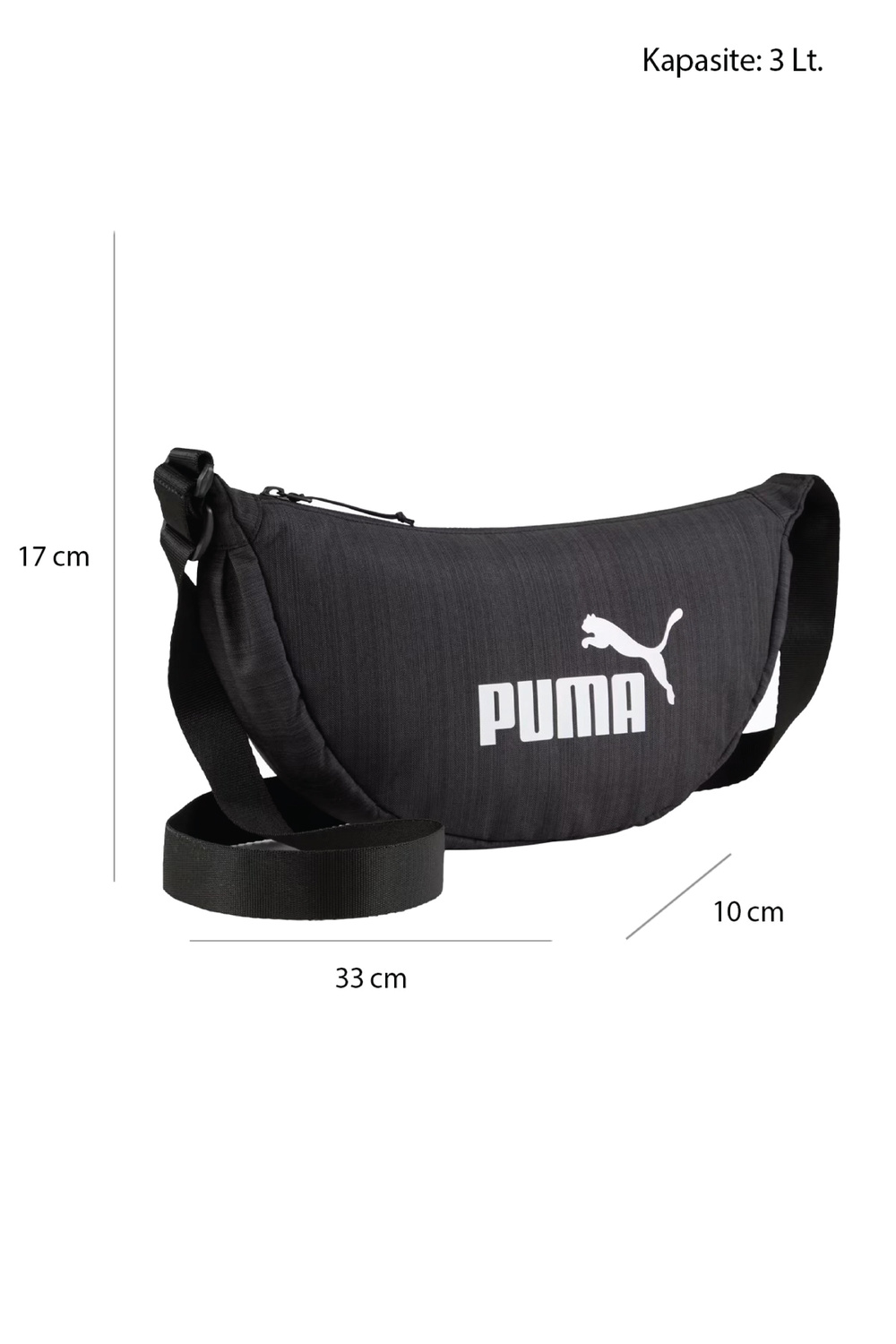 Puma Base 3L Half Moon Bag Siyah Unisex Omuz Çanta