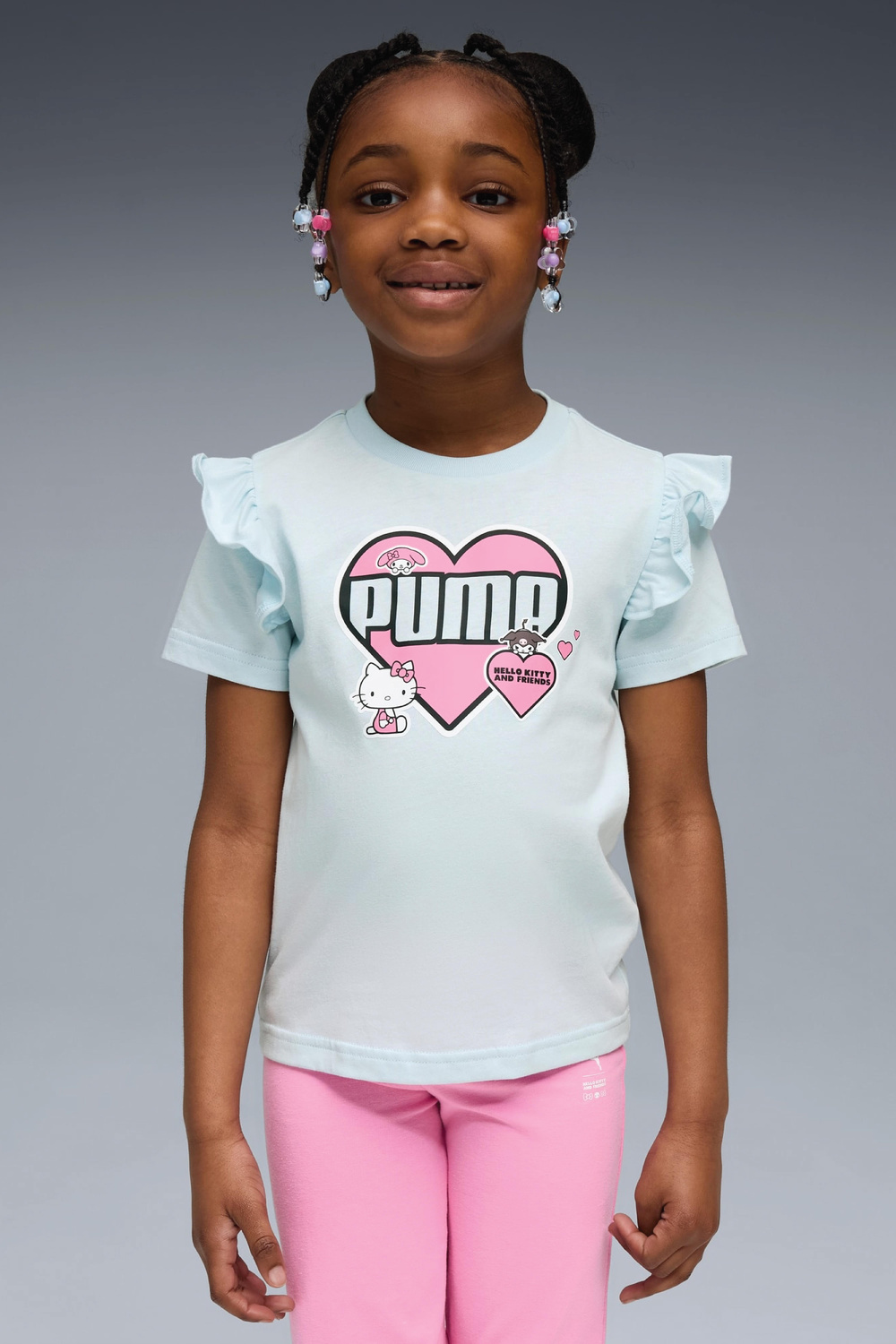 Puma Kız Çocuk Hello Kitty Baskılı Mavi T-Shirt
