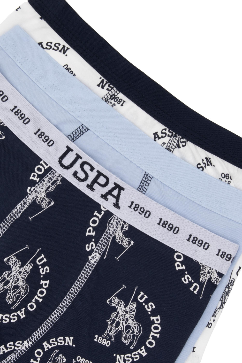 U.S. Polo Assn. Erkek Çocuk Desenli 3lü Boxer Set Renkli US2245