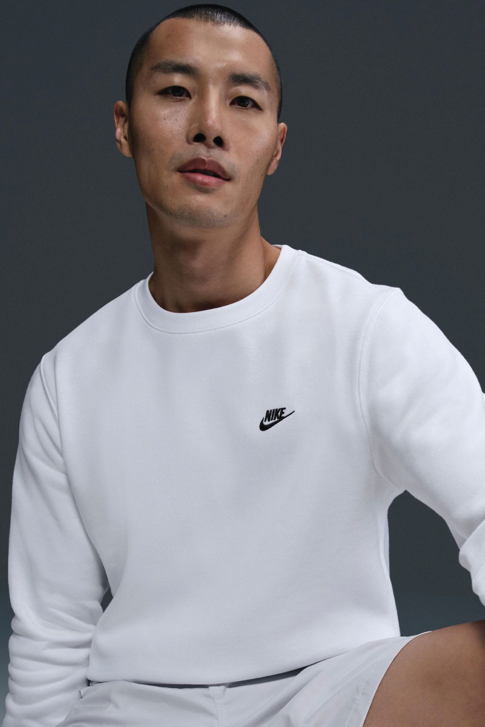 Nike Sportswear Fn3886-100 Beyaz Erkek Fleece Sweatshirt