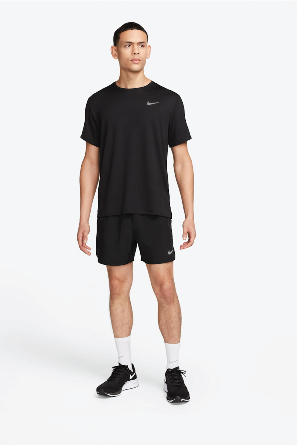 Nike Dri-FIT UV Miler Erkek Siyah Koşu T-Shirt DV9315-010