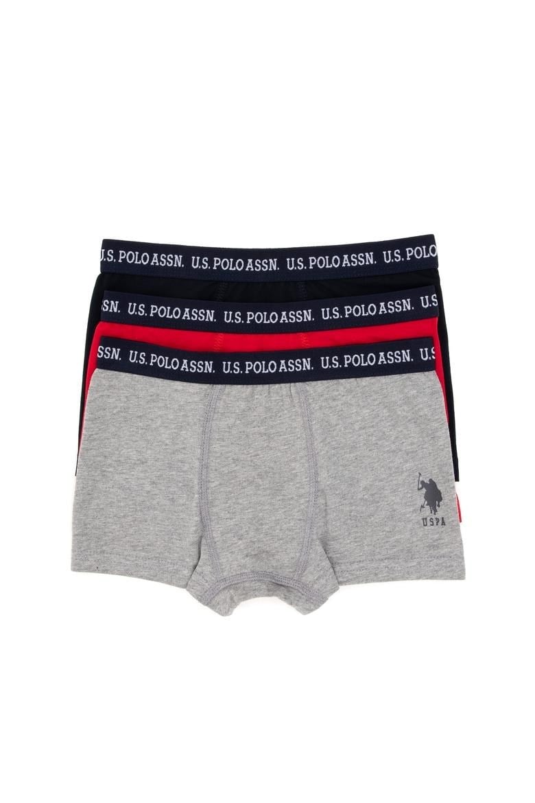 U.s Polo Assn.Erkek Çocuk 3 Lü Çocuk Boxer Takım 3-14 Yaş