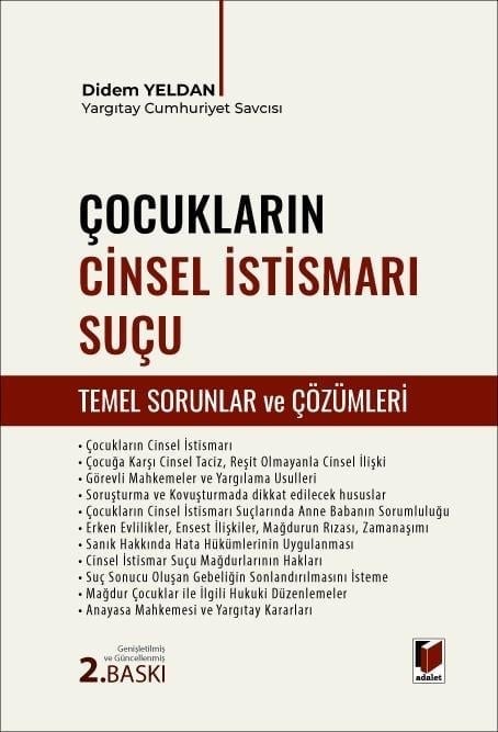 Adalet Yayınevi Çocukların Cinsel İstismarı Suçu (Temel Sorunlar ve Çözümleri)