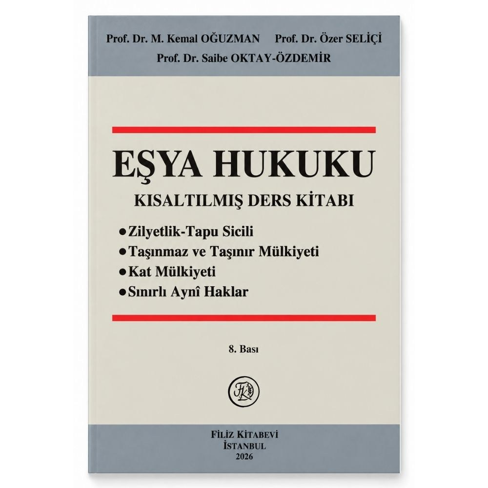 Eşya Hukuku Kısaltılmış Ders Kitabı  kitap kapağı