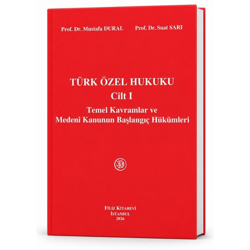 Türk Özel Hukuku Cilt:I (Temel Kavramlar)  kitap kapağı