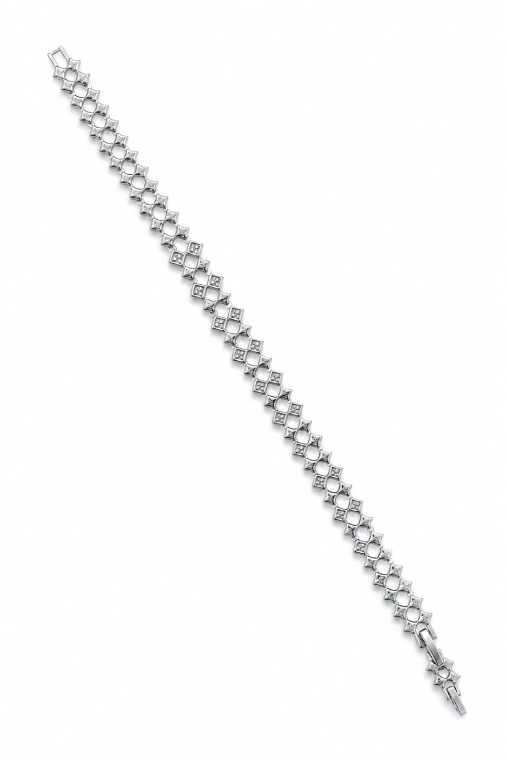 14K Özel Seri Baklava Model Silver Bileklik (17+2 cm)