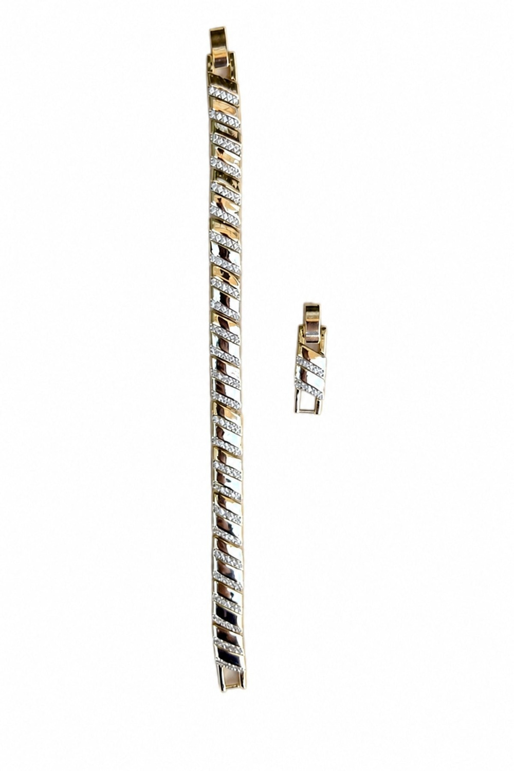 14K Özel Seri Çizgi Model Bileklik (17+2 cm)