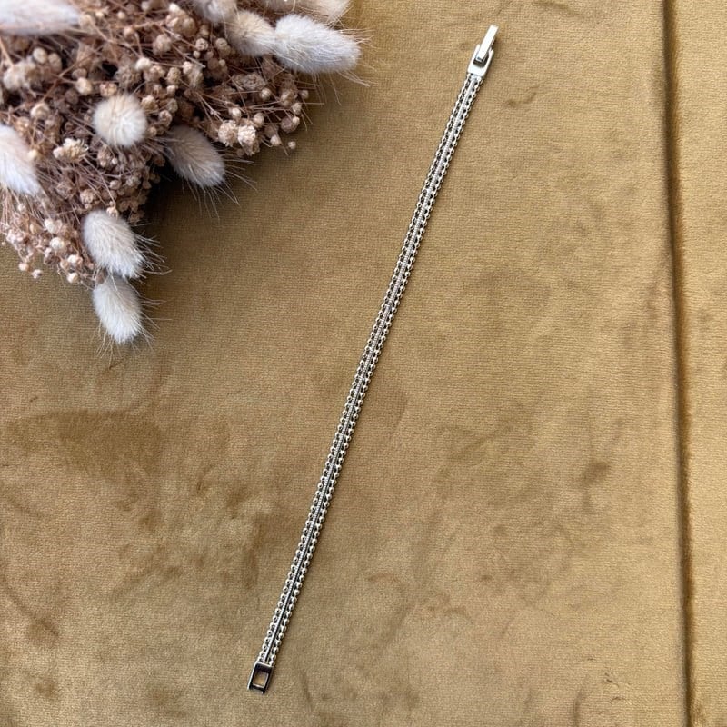 14K Özel Seri Mini Boncuk Zincir Detaylı Bileklik (17 cm)
