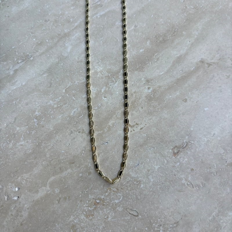 14K Özel Seri Oval Plaka Zincir Kolye