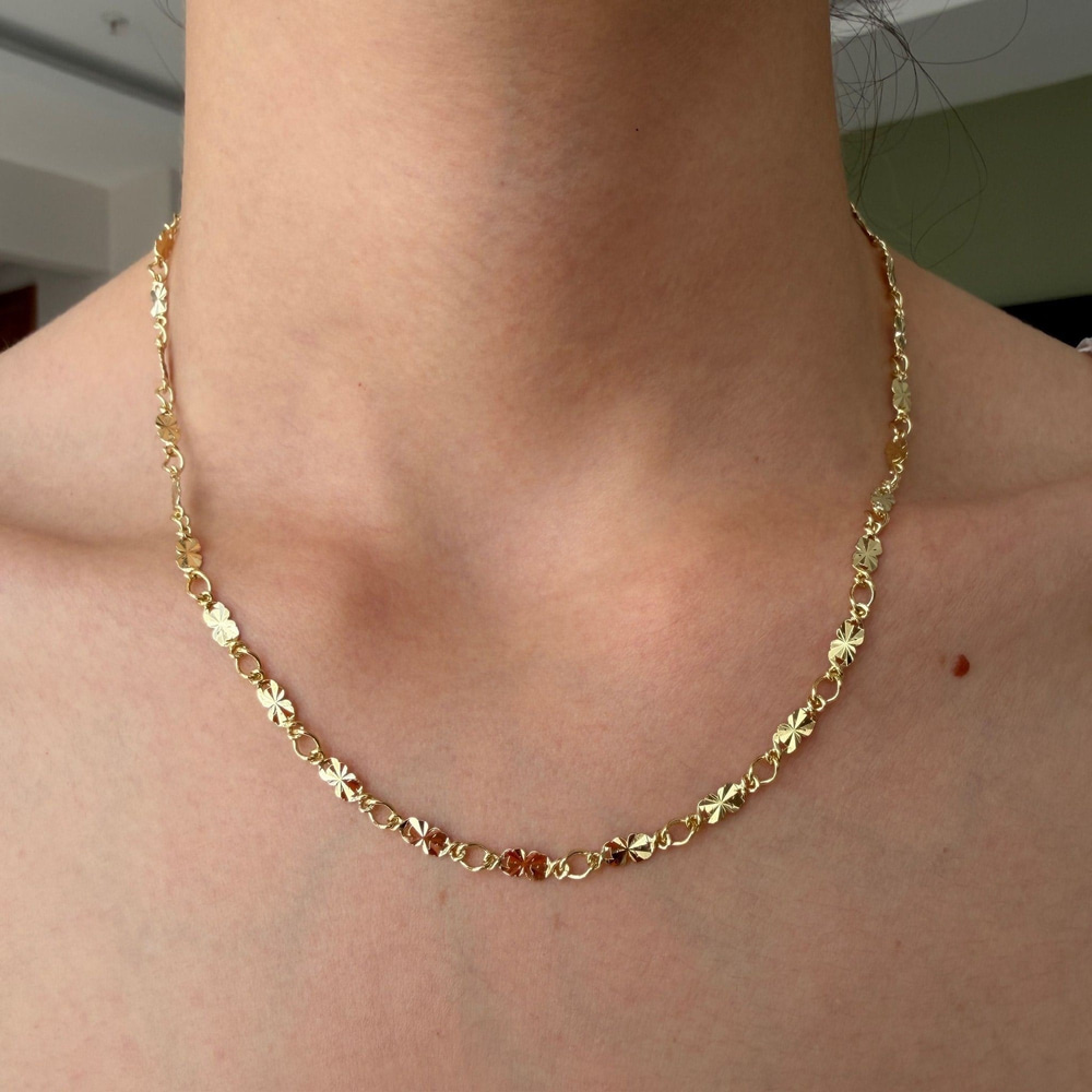 14K Özel Seri Pul Zincirli Şık Kolye (45cm)