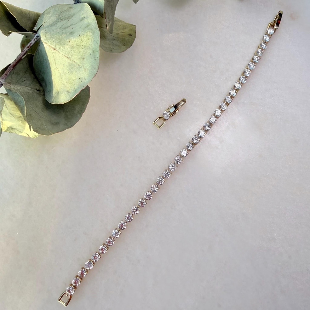 14K Özel Seri Su Yolu Bileklik (17+2 cm)