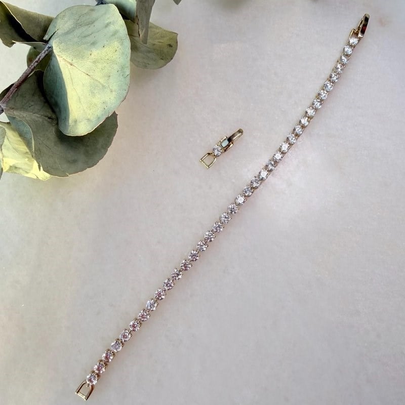 14K Özel Seri Su Yolu Bileklik (17+2 cm)