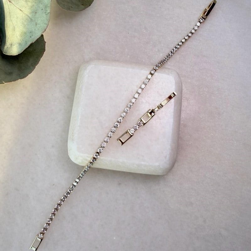 14K Özel Seri Zarif Su Yolu  Bileklik (17+2 cm)