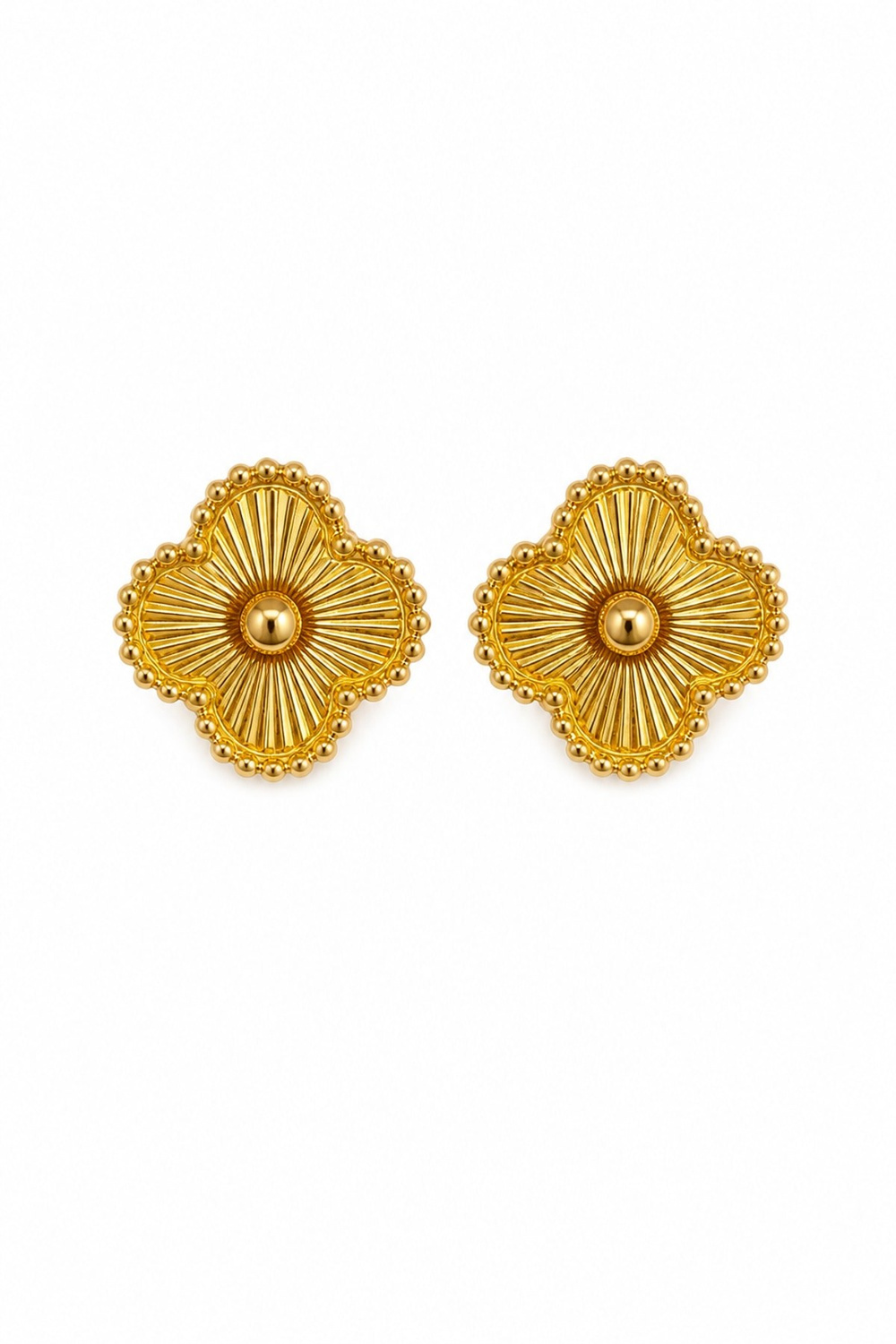 Çelik Gold Yonca Küpe