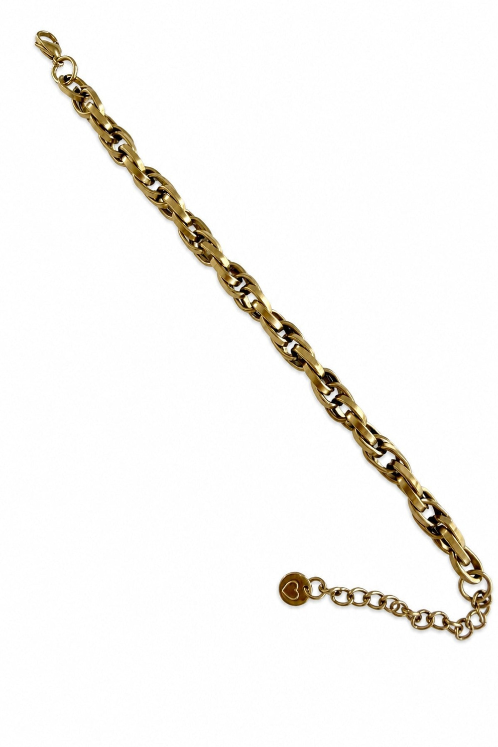 Çelik İç İçe Halka Bileklik (Gold)
