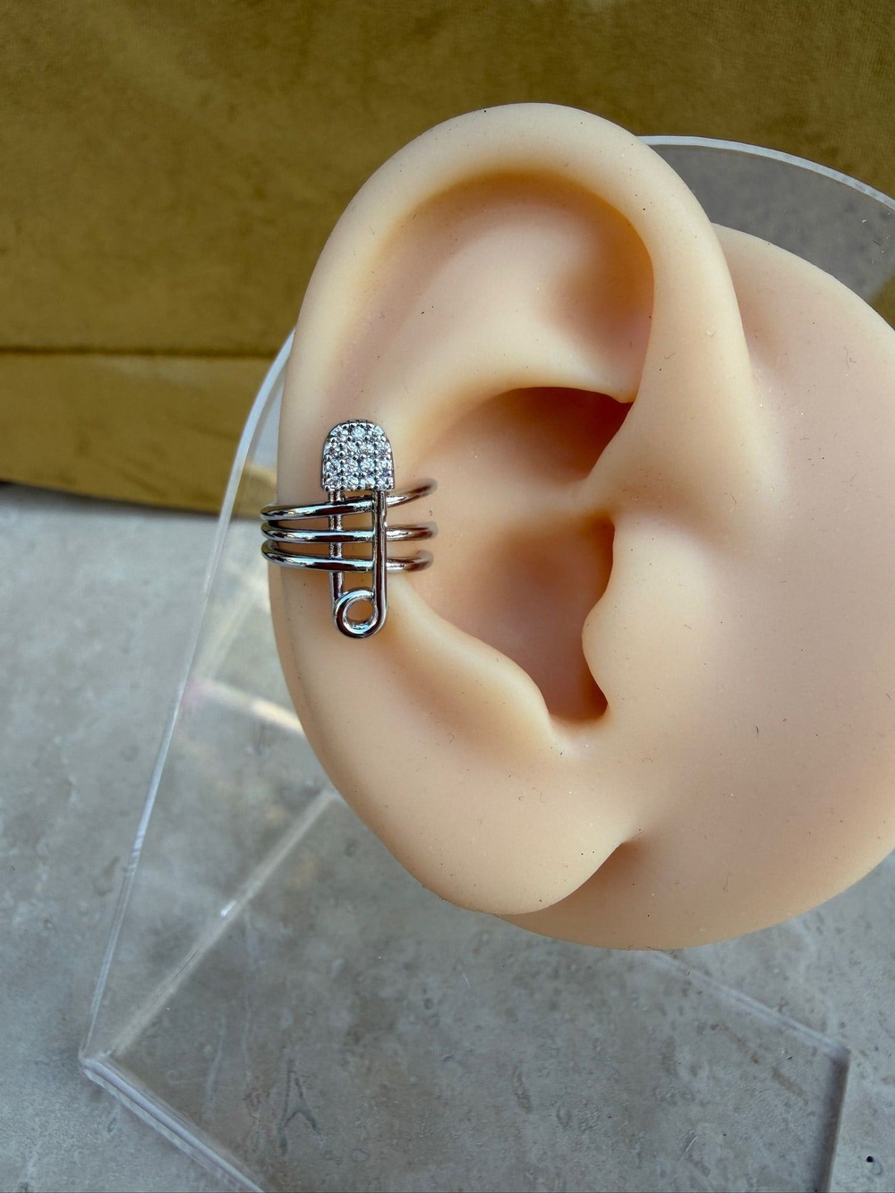 Çengelli İğne Silver Earcuff