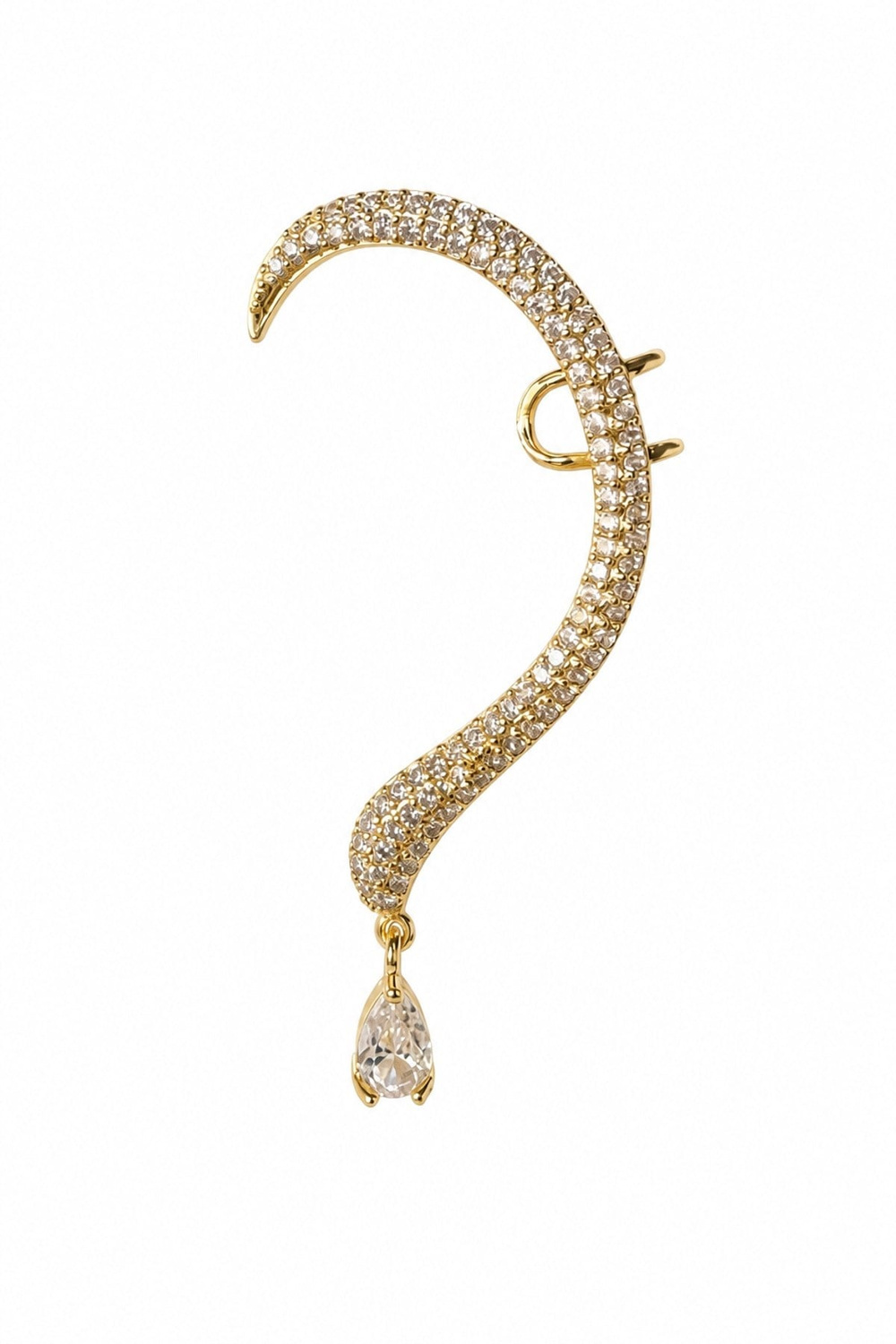 Damla Model Taşlı Gold Earcuff