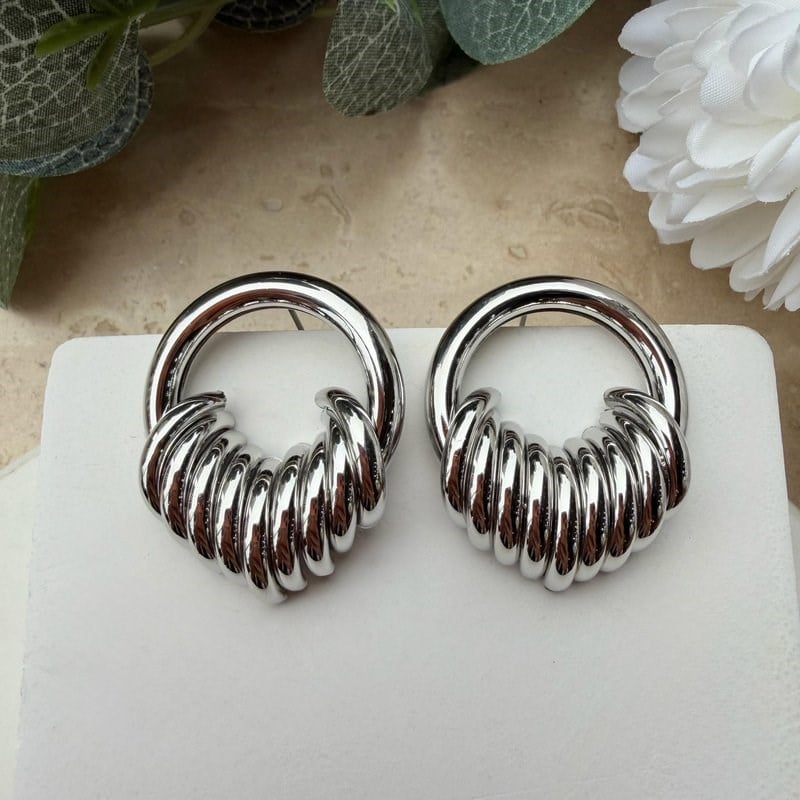Halka Sarmallı Küpe (Silver)