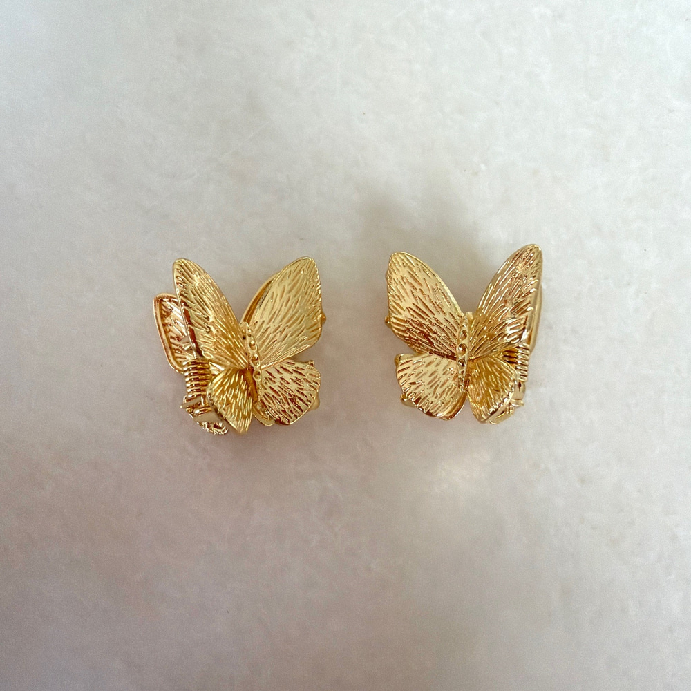 İkili Gold Mini Kelebek Toka 