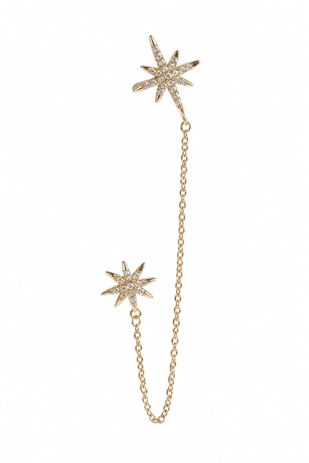 Kutup Yıldızı Zincirli Earcuff