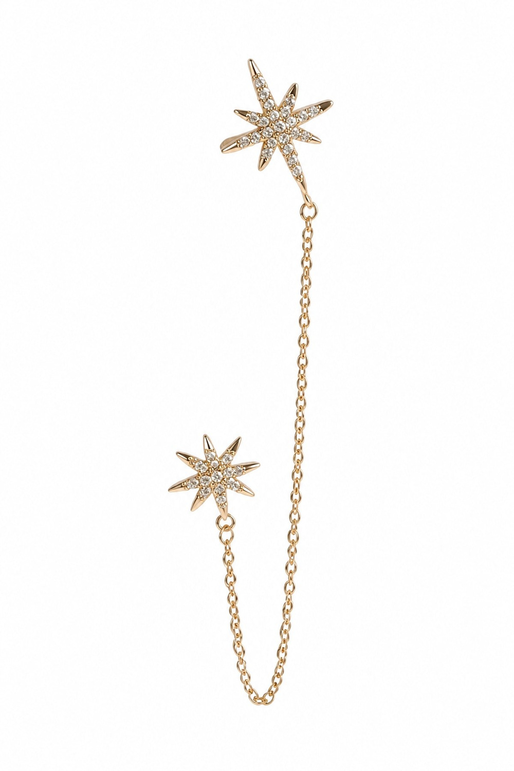 Kutup Yıldızı Zincirli Earcuff