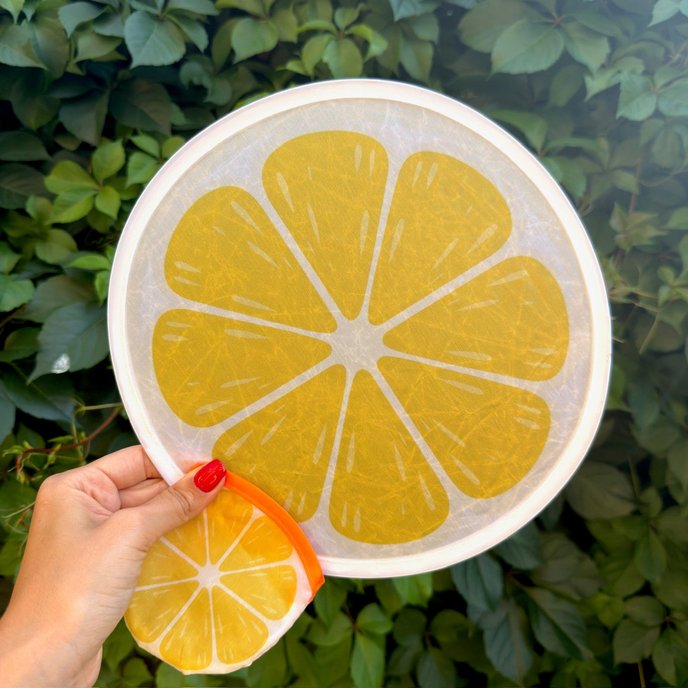 Limon Desenli Yelpaze
