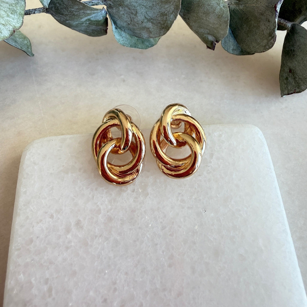 Mini Halkalı Gold Küpe 