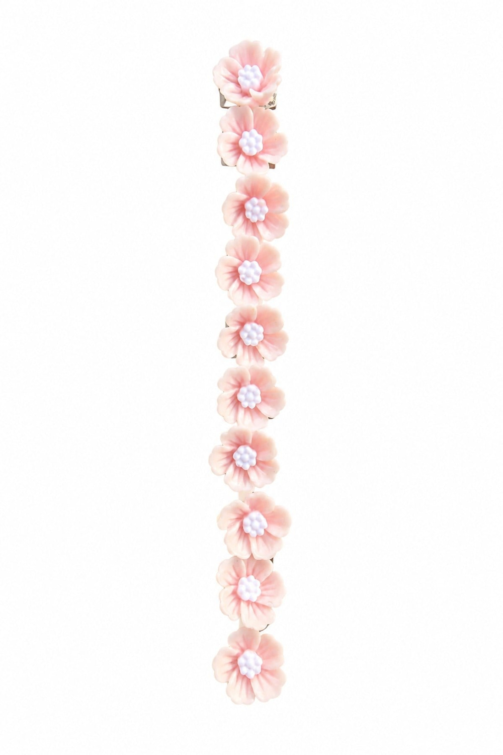 Pembe Çiçek Saç Küpesi 10'lu