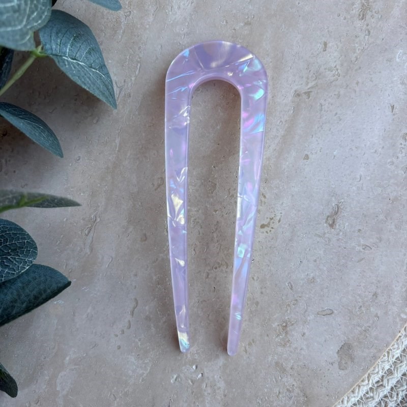 Sedefli Büyük Saç Pini (Hologramlı)