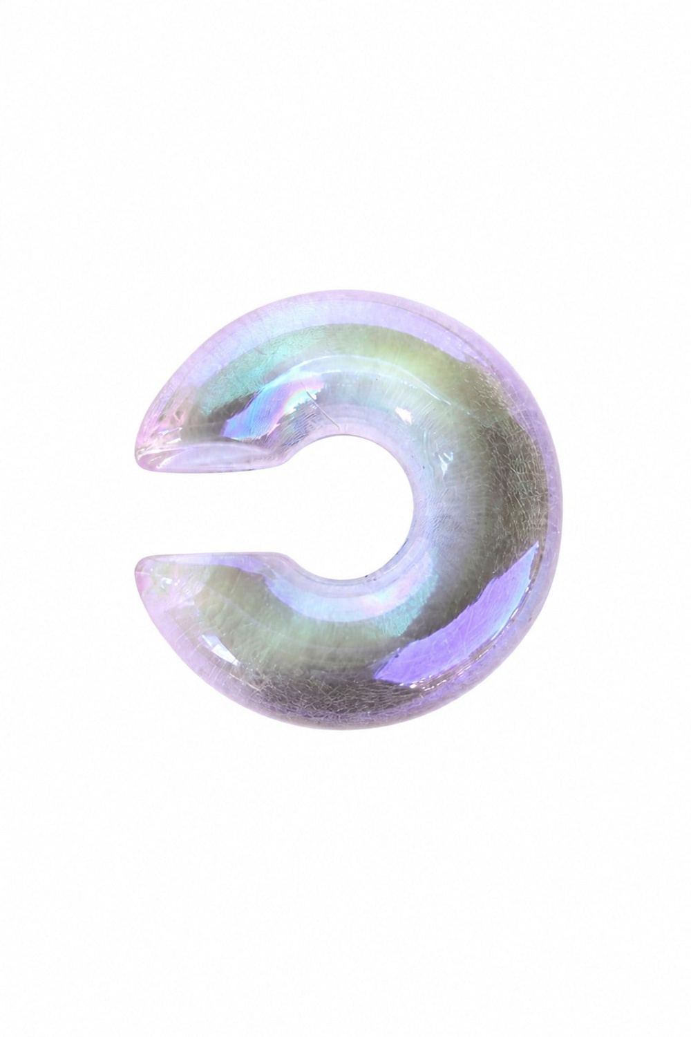 Şeffaf Pembe Hologram C Earcuff