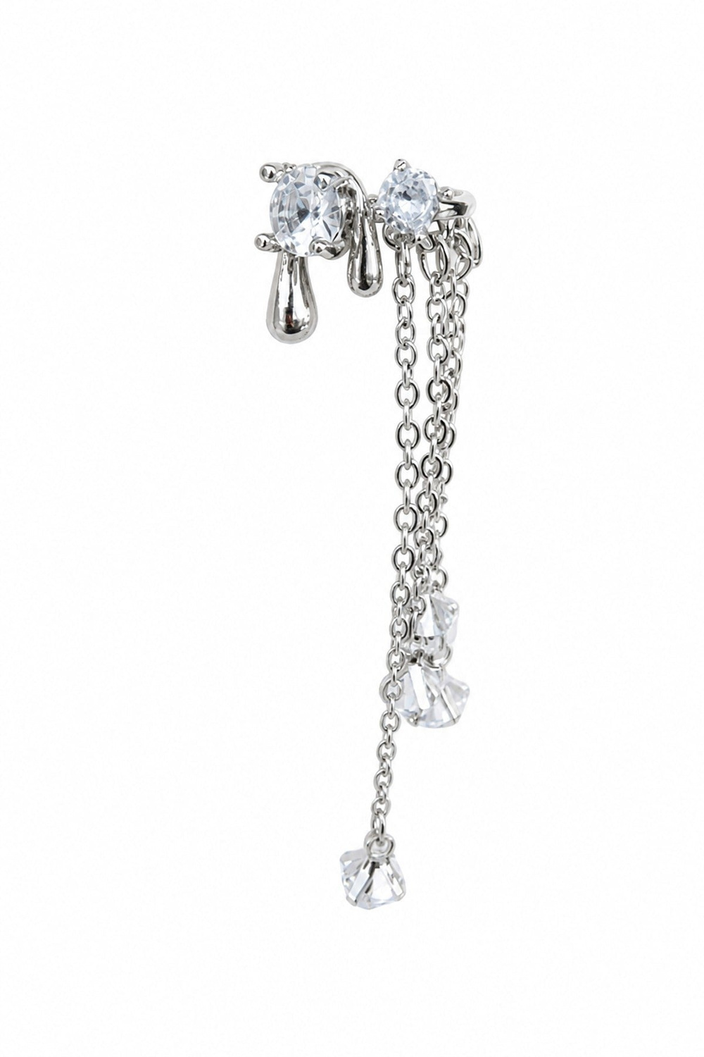Taş Sallantılı Silver earcuff