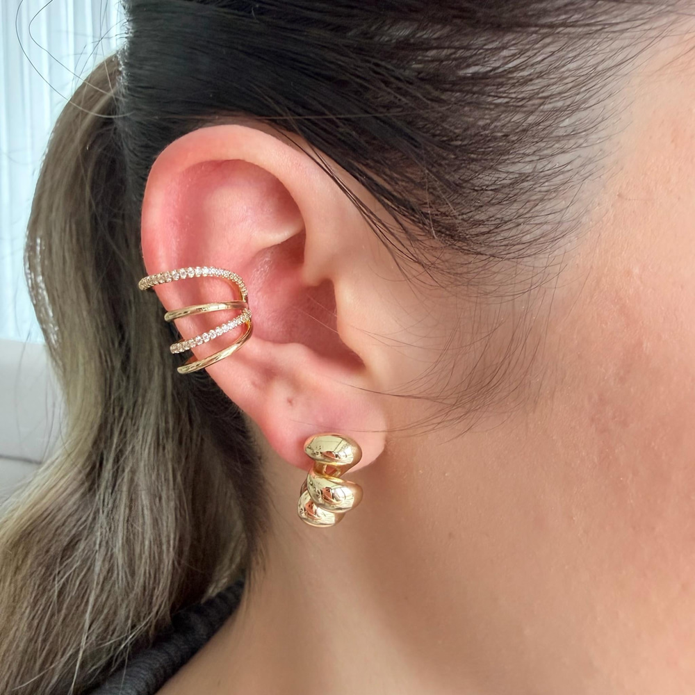 Taşlı Zarif Earcuff