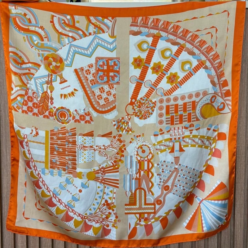 Turuncu Panayır Fular (70x70)