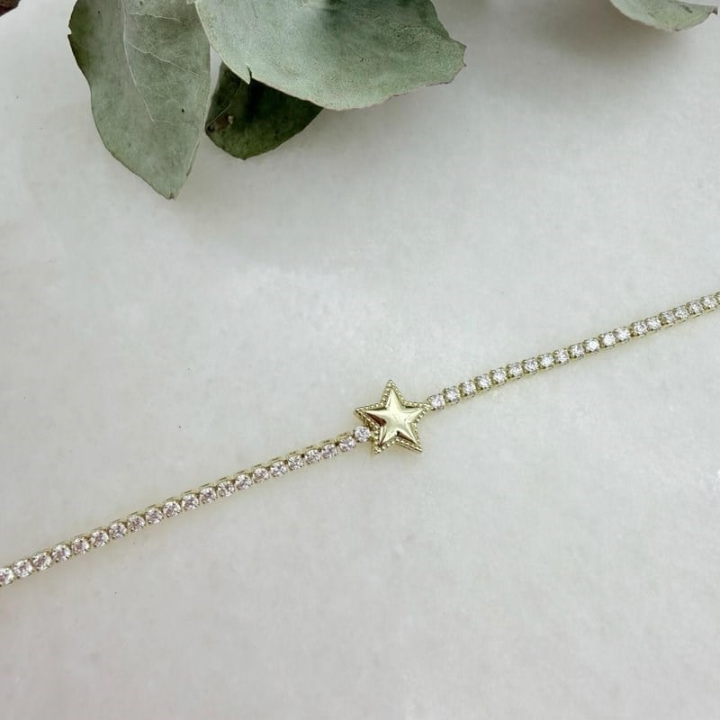 Yıldızlı Tamtur Bileklik (17+2 cm)