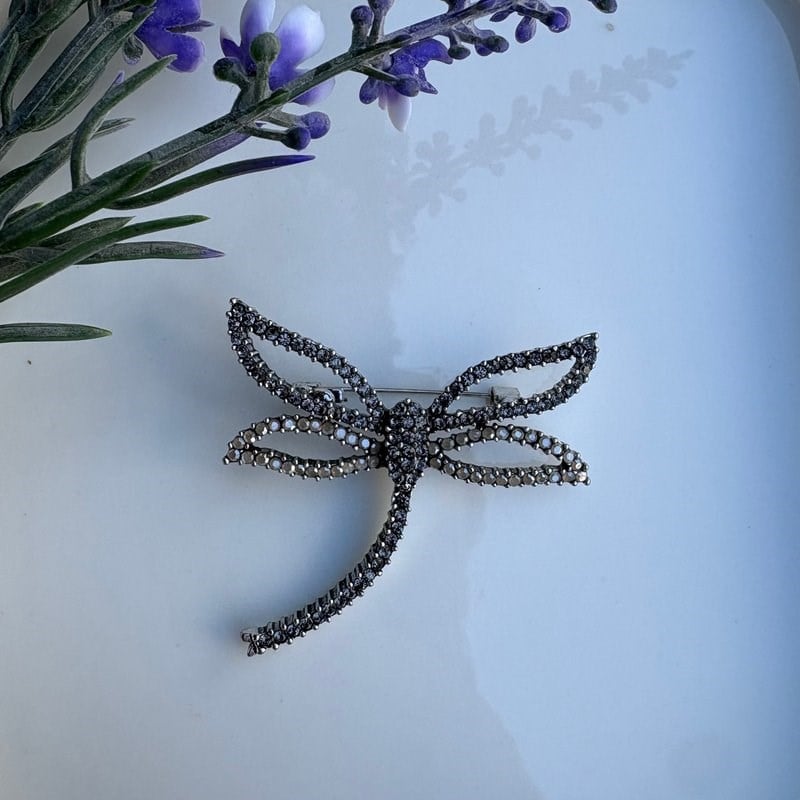 Yusufçuk Broş (Füme Taşlı)